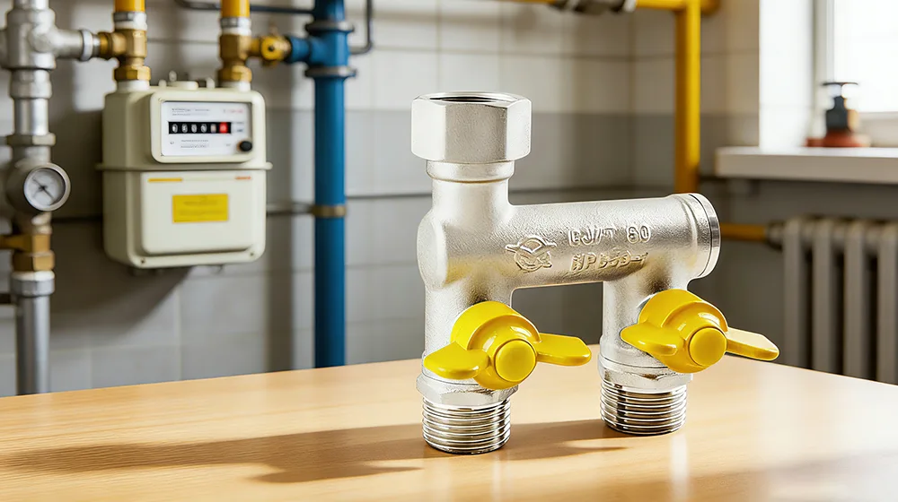 التطبيق ومبدأ العمل لصمام الغاز ثلاثي الاتجاه.